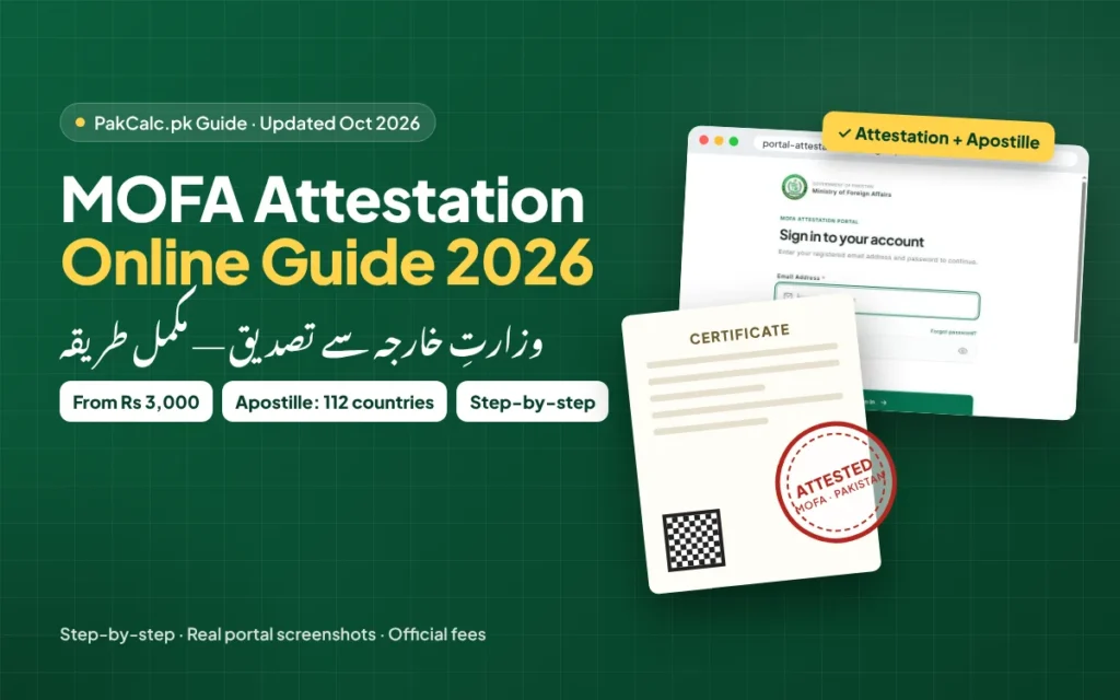 MOFA attestation online 2026 guide cover in English and Urdu